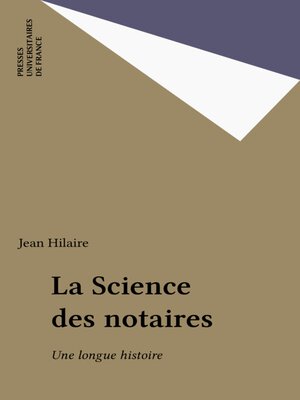 cover image of La Science des notaires